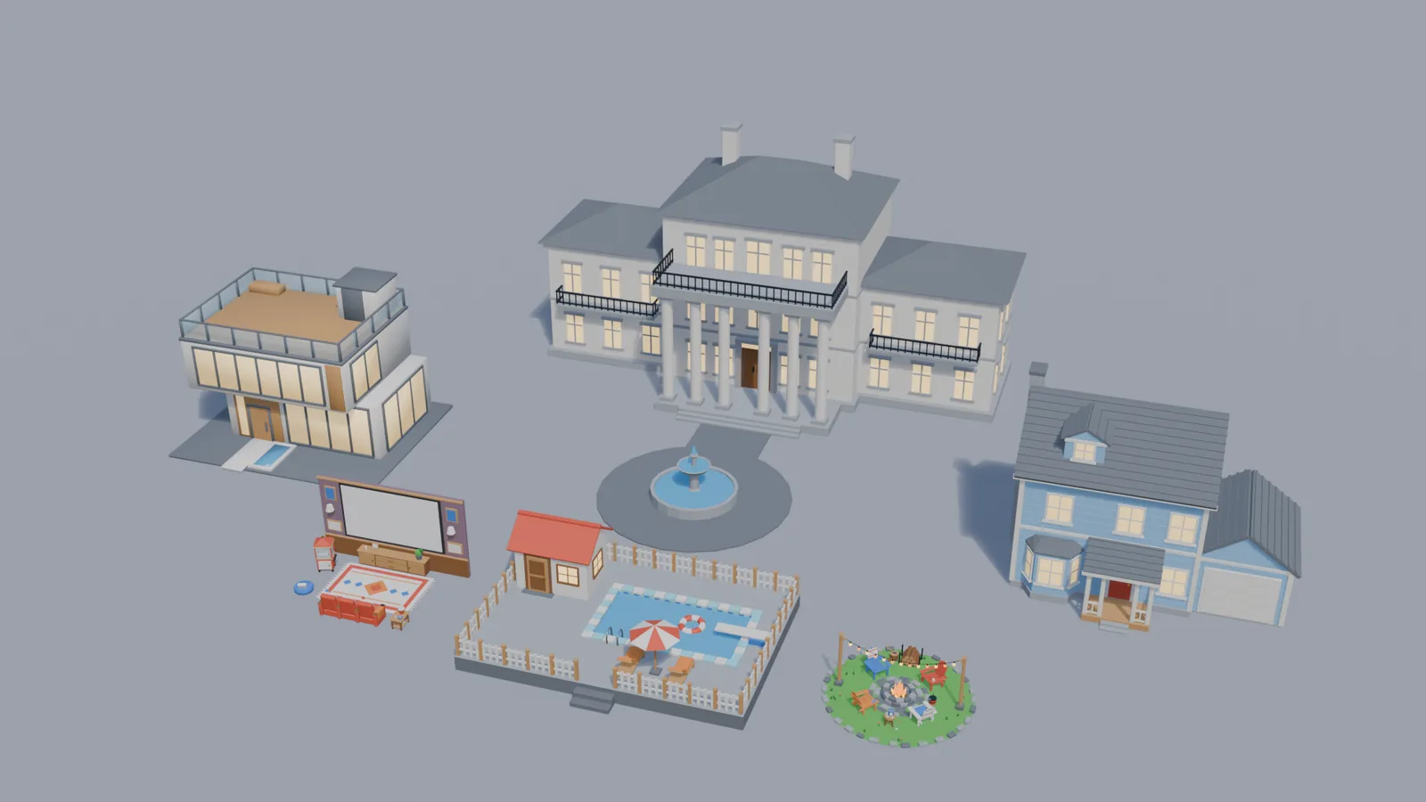 Houses: the models in the kit