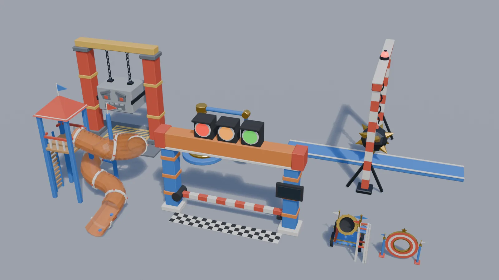 Obstacle Course: the models in the kit
