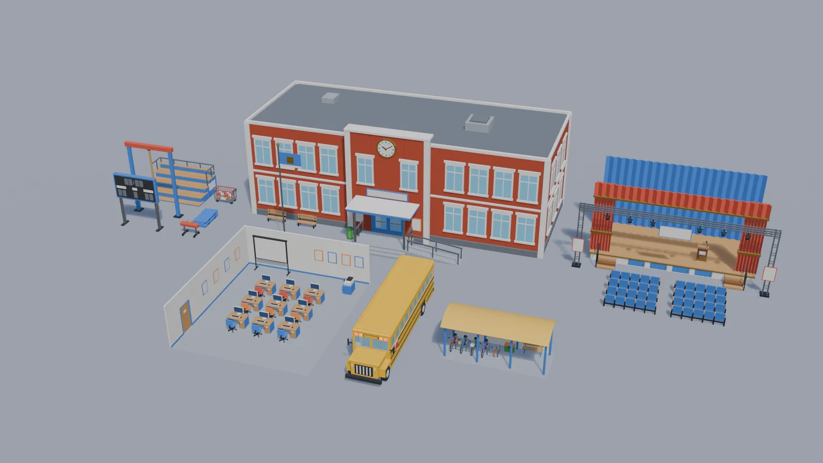 School: the models in the kit