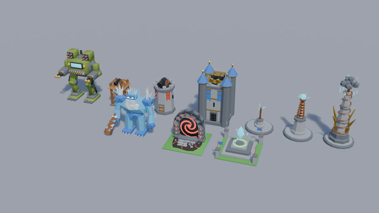 Tower Defense: the models in the kit