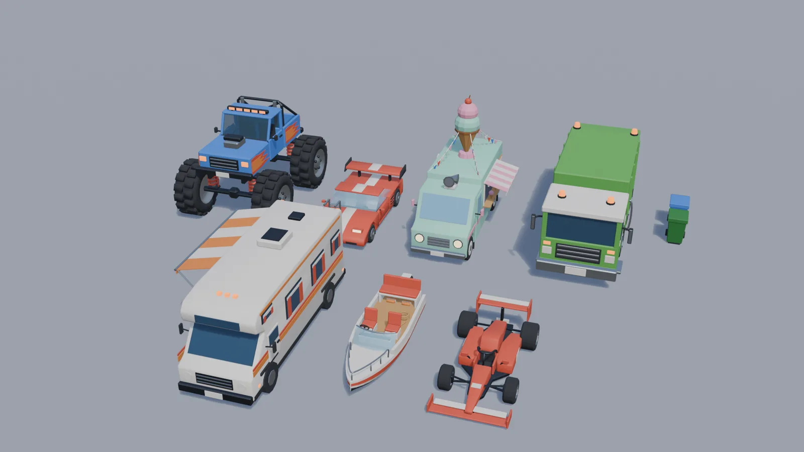 Town Vehicles: the models in the kit