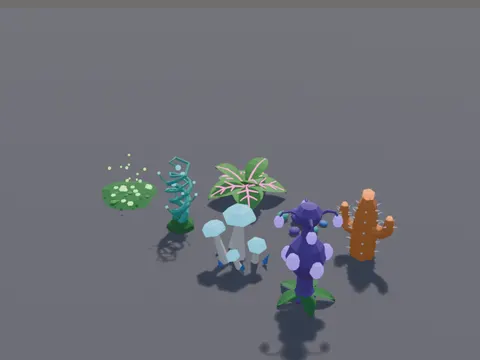Alien Bioluminescent Plants