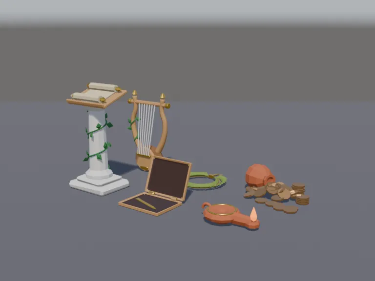 Ancient Greek Items Set, view 2