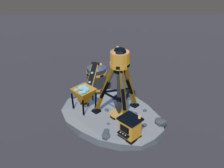 Asteroid Mining Drill Rig, view 3