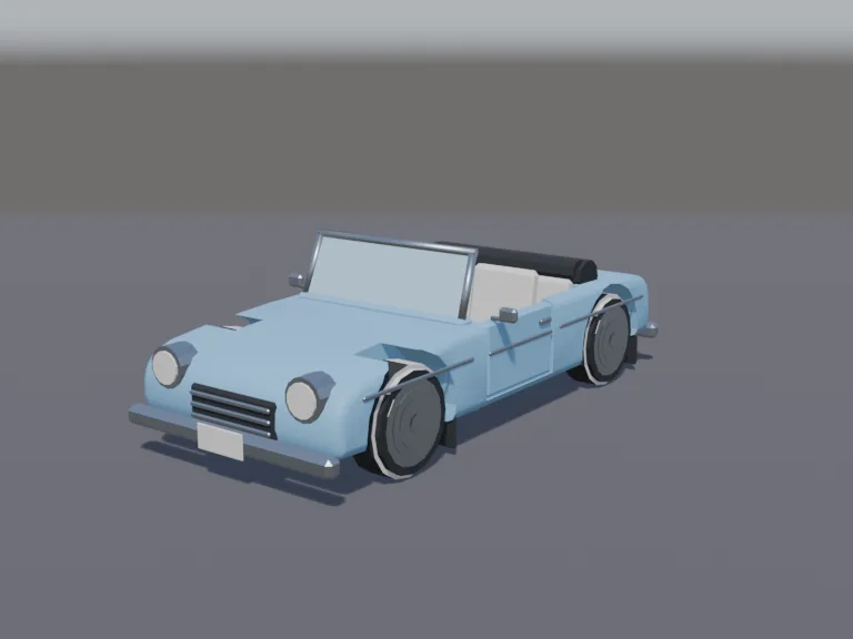 Baby Blue Convertible, view 2
