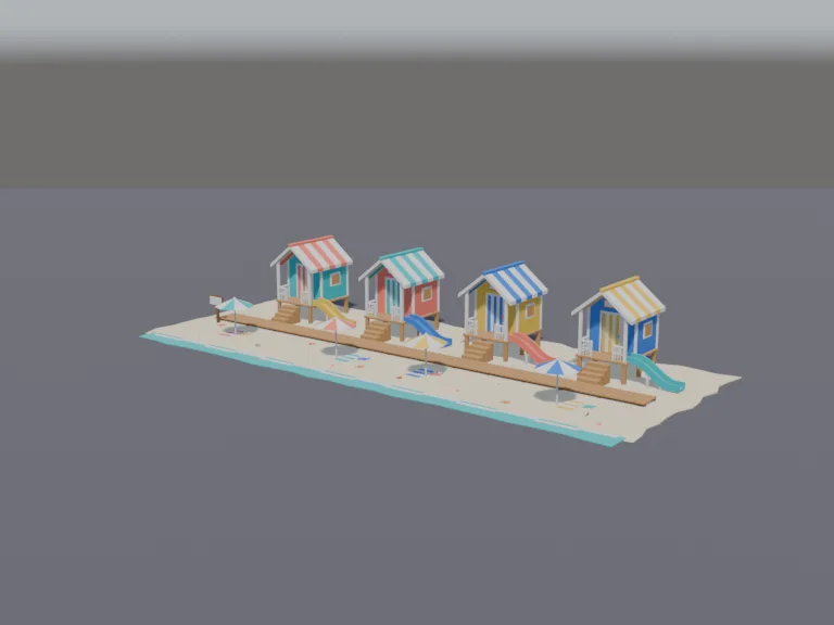 Beach Hut Row, view 2