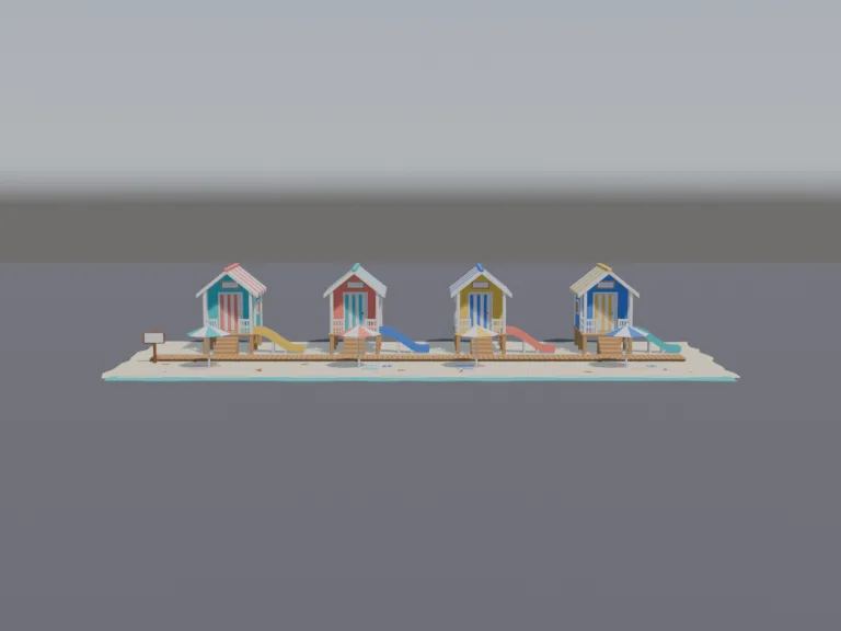 Beach Hut Row, view 3