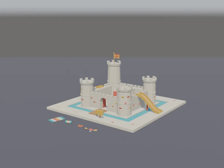 Beach Sandcastle, view 2
