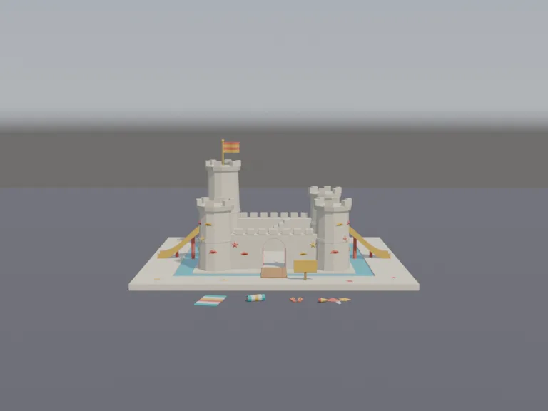 Beach Sandcastle, view 3