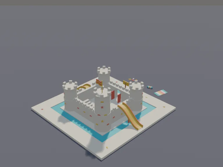 Beach Sandcastle, view 4