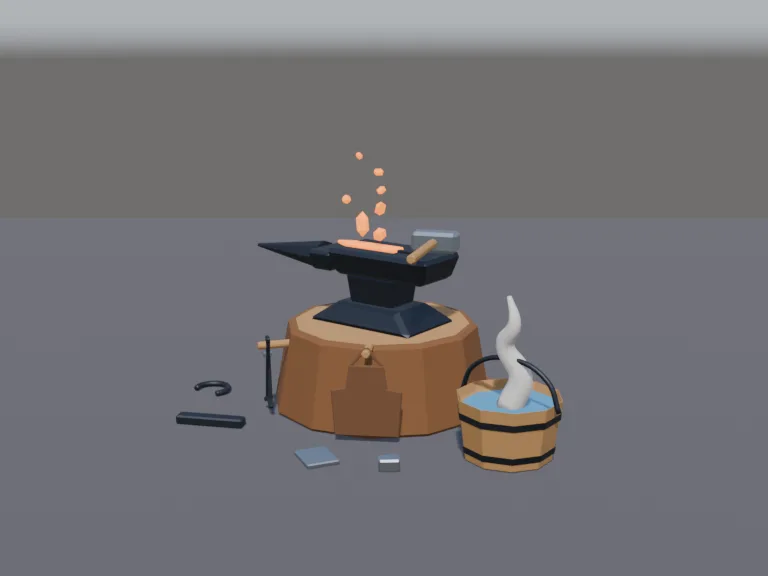 Blacksmith Anvil Stump, view 2