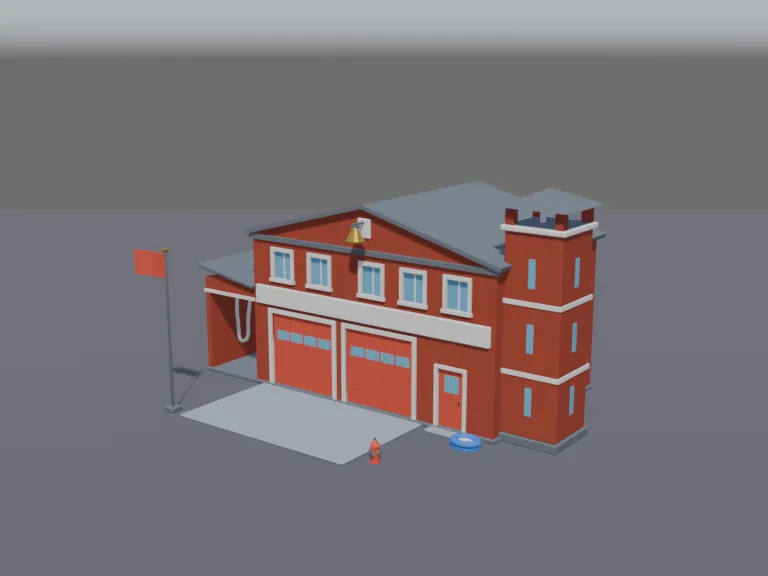 Brick Fire Station, view 2