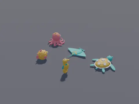 Cartoon Sea Creatures