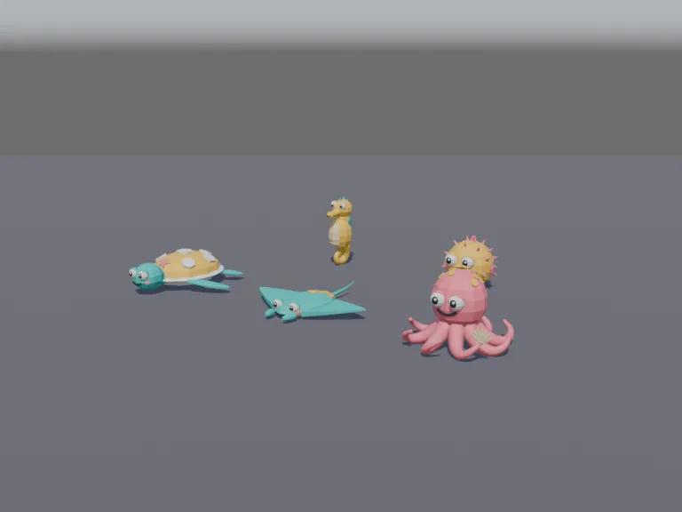 Cartoon Sea Creatures, view 2