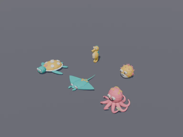 Cartoon Sea Creatures, view 3