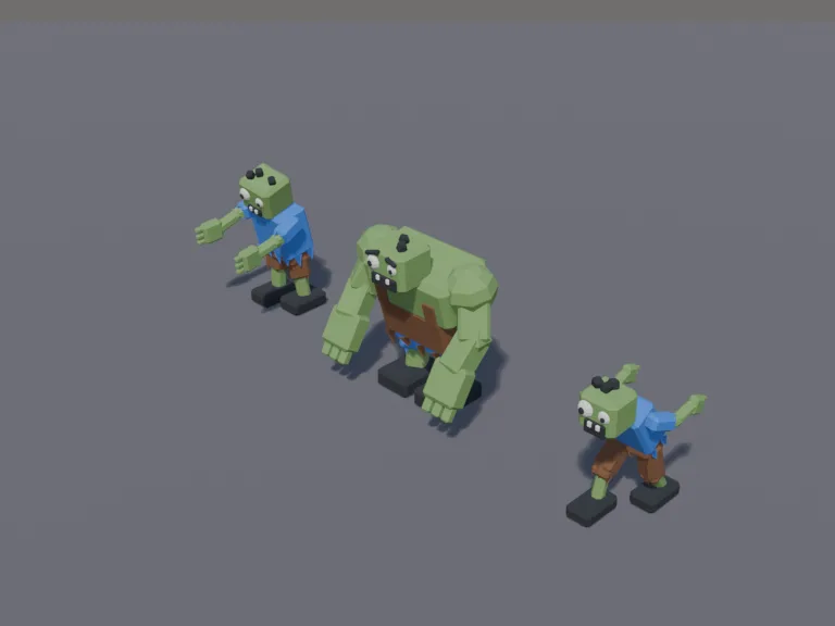 Cartoon Zombie Trio, view 3