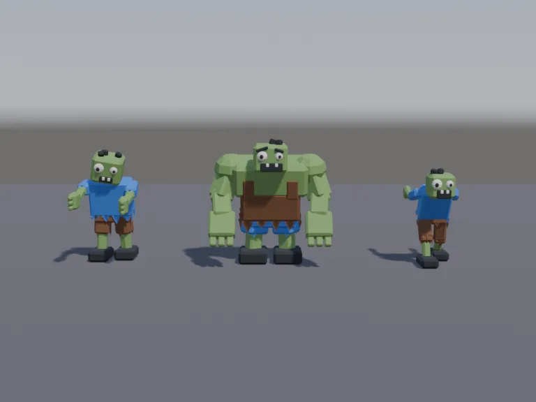 Cartoon Zombie Trio, view 4