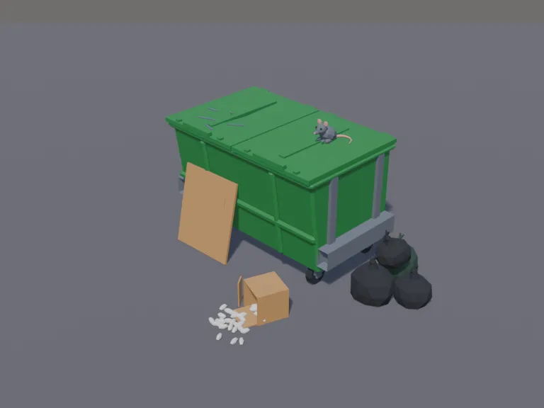 City Dumpster, view 3
