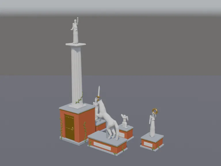 Classical Marble Statues, view 2