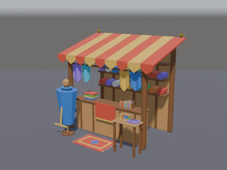 Cloth Merchant Stall, view 2