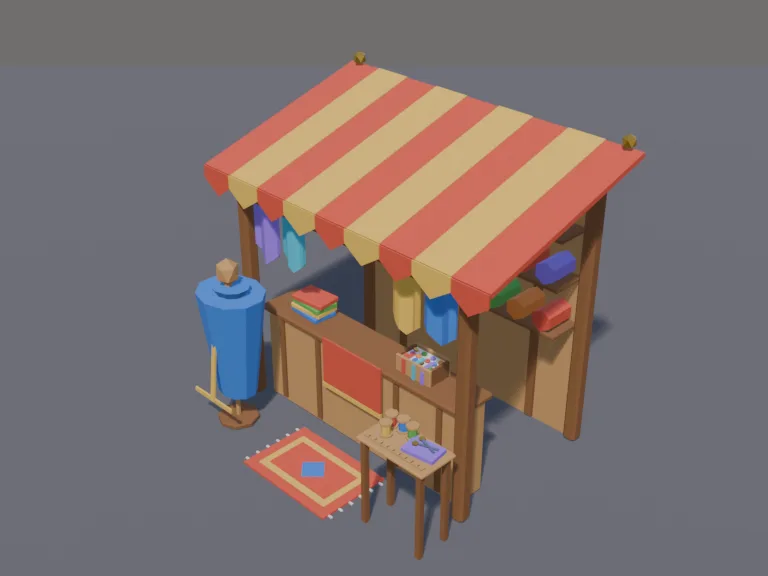 Cloth Merchant Stall, view 3