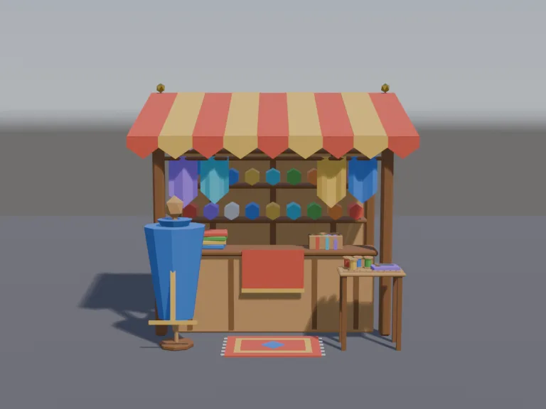 Cloth Merchant Stall, view 4