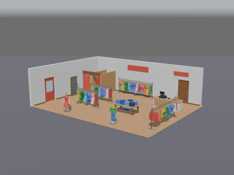Clothing Boutique Interior, view 2