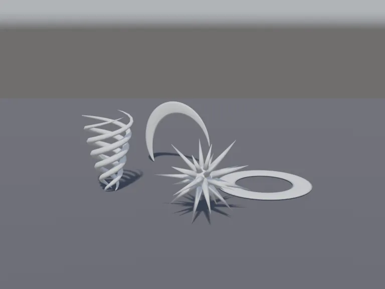 Combat VFX Mesh Set, view 2