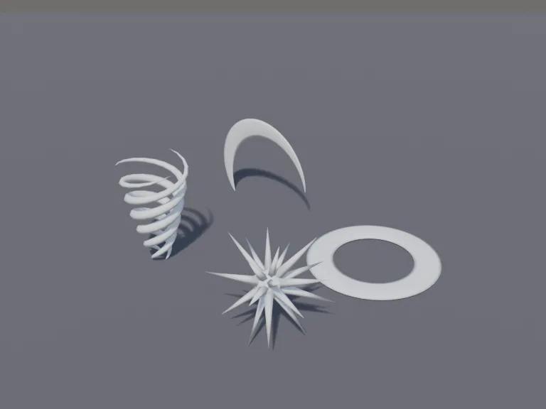 Combat VFX Mesh Set, view 3