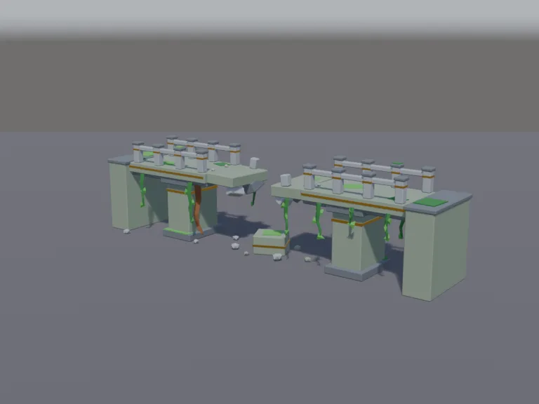 Crumbling Temple Bridge, view 2