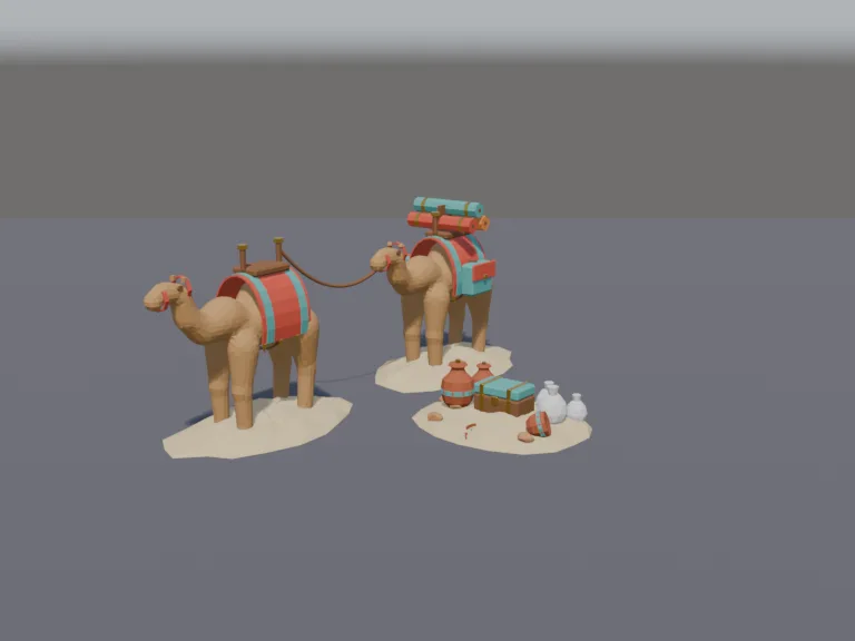 Desert Camel Caravan, view 2