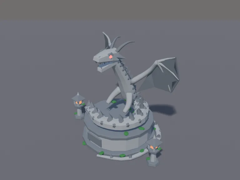 Dragon Statue Fountain, view 3