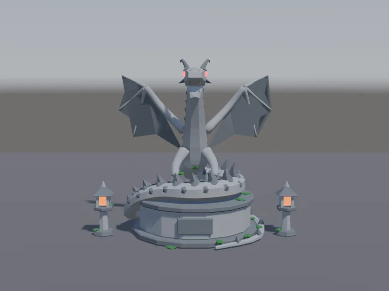 Dragon Statue Fountain, view 4