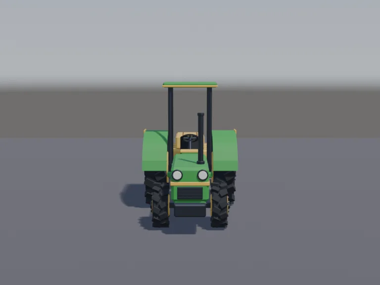 Farm Tractor and Hay Trailer, view 4