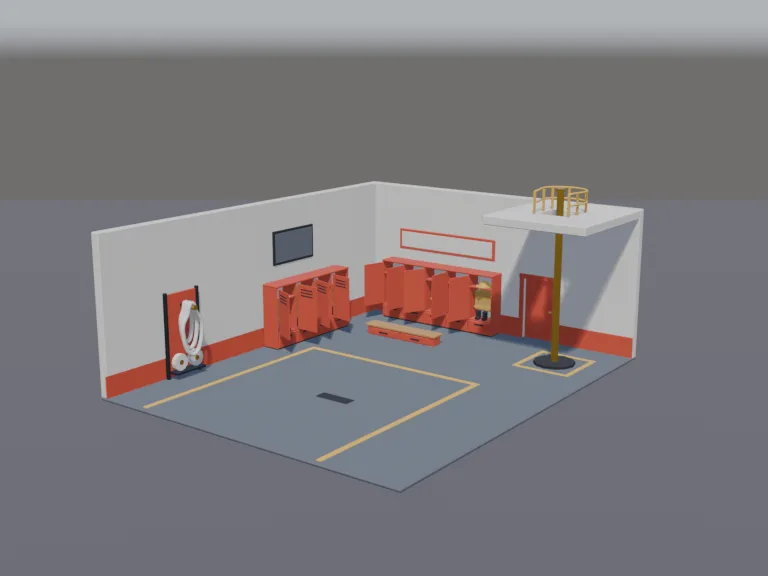 Fire Station Interior, view 2