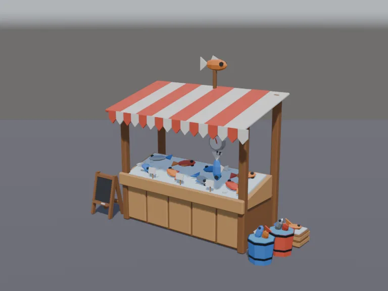 Fish Market Stand, view 2