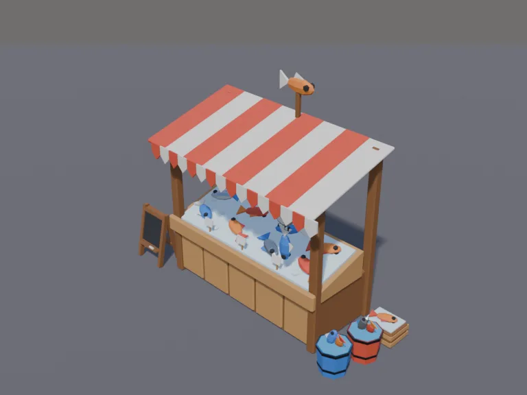 Fish Market Stand, view 3