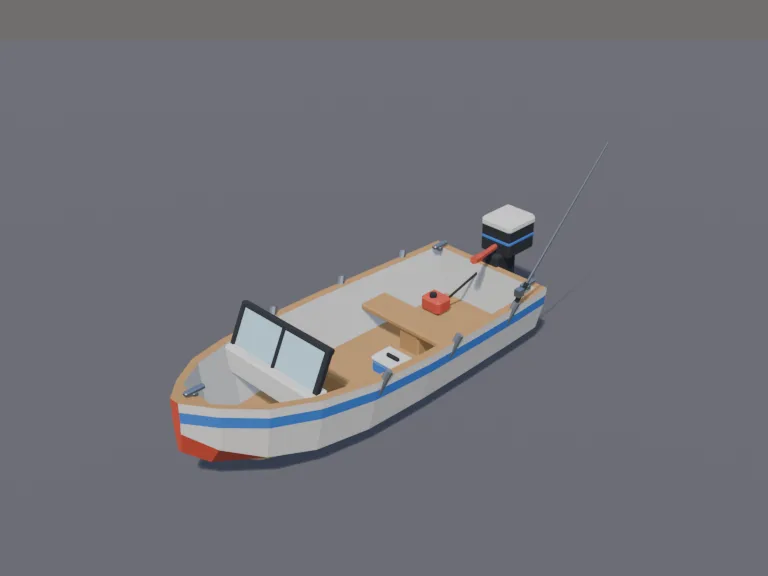 Fishing Motorboat, view 3