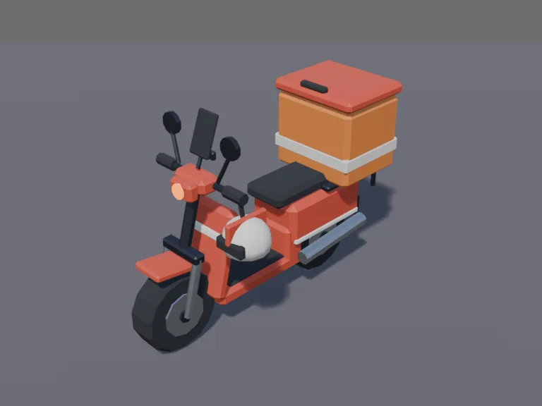 Food Delivery Scooter, view 3