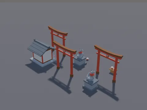 Fox Shrine Set