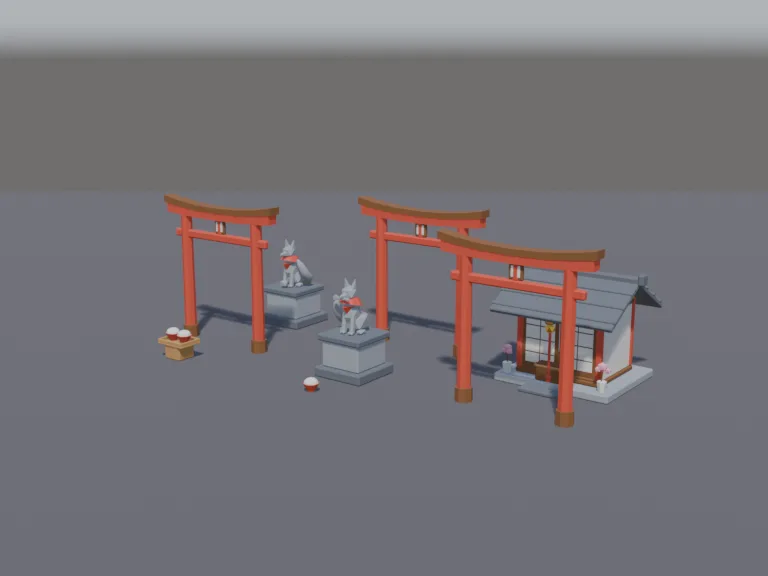 Fox Shrine Set, view 2