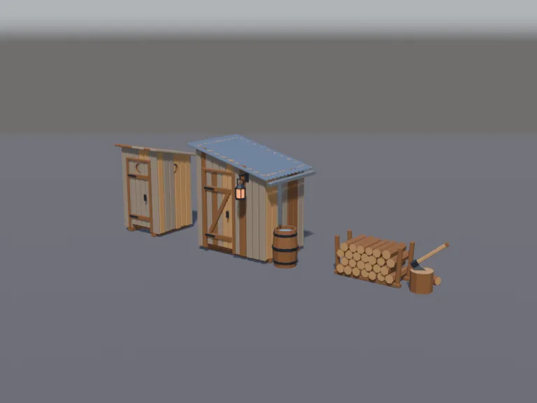 Frontier Outhouse Set, view 2