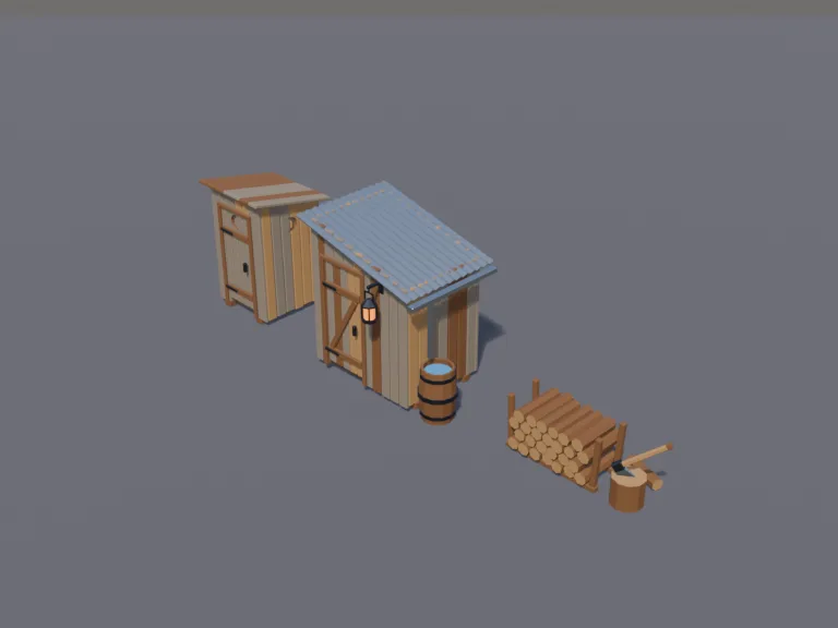 Frontier Outhouse Set, view 3