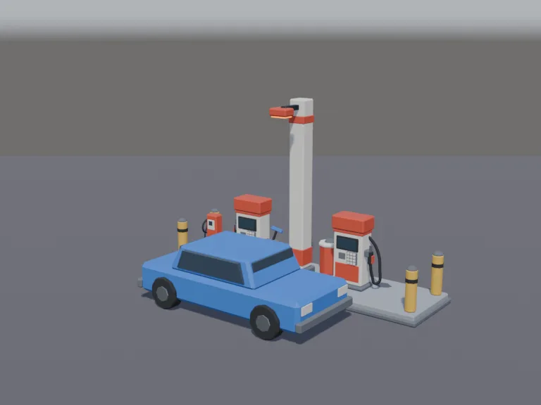 Gas Station Pump Island, view 2