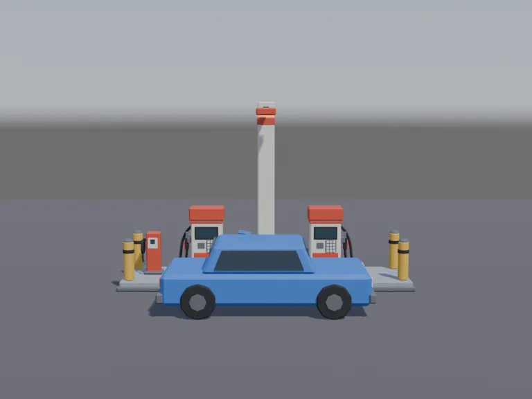 Gas Station Pump Island, view 4