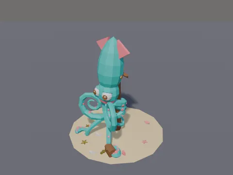 Giant Squid on Mast
