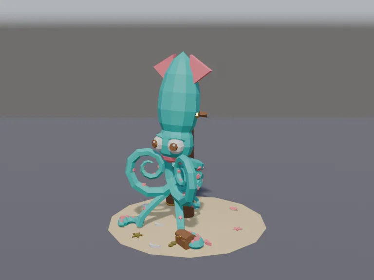 Giant Squid on Mast, view 2