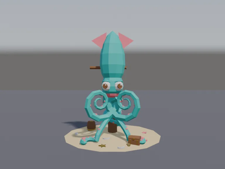 Giant Squid on Mast, view 3