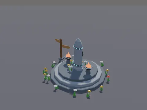 Glowing Rune Waystone