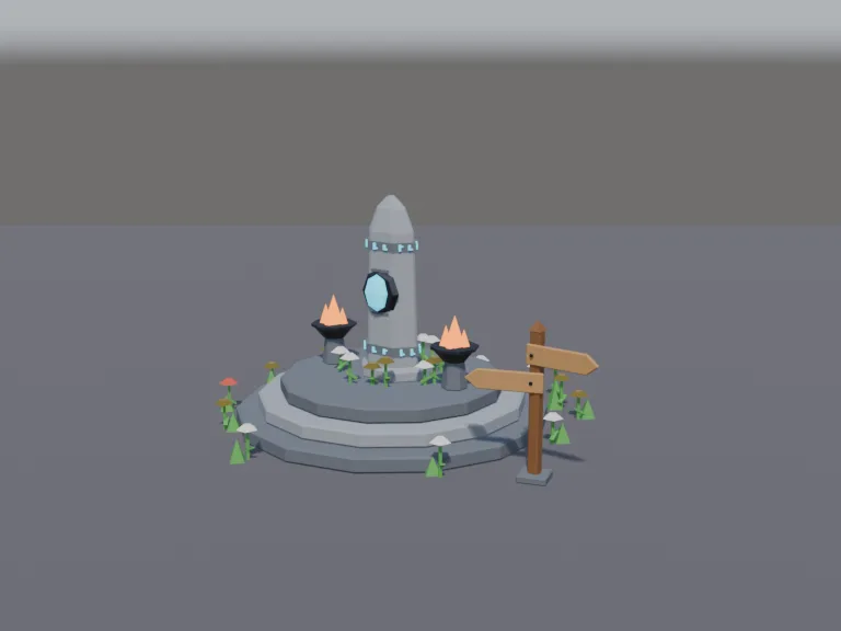 Glowing Rune Waystone, view 2